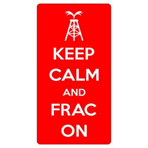 Lot of 3 KEEP CALM AND FRAC ON Hard Hat Stickers Oilfield Trash Decals