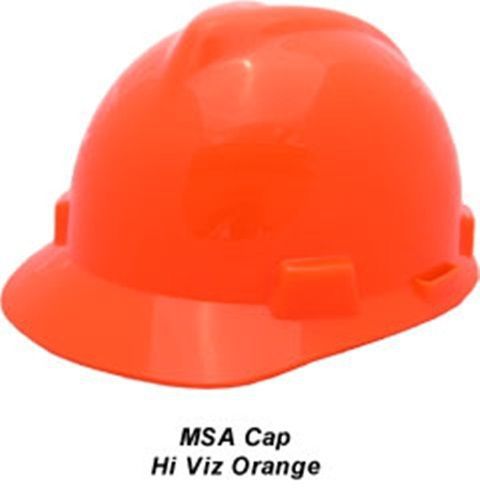 New msa cap hardhat with swing suspension hi-viz orange for sale