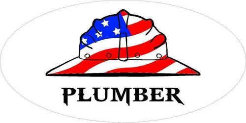 3 - Plumber US Flag Hard Hat Union Oilfield Toolbox Helmet Sticker H239