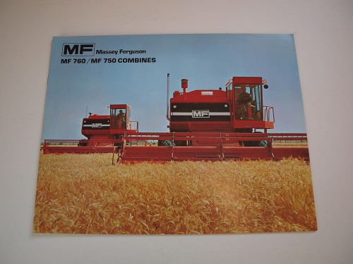 Massey-Ferguson MF 750 &amp; 760 Early Combine Harvester Color Brochure 24 pg. &#039;73