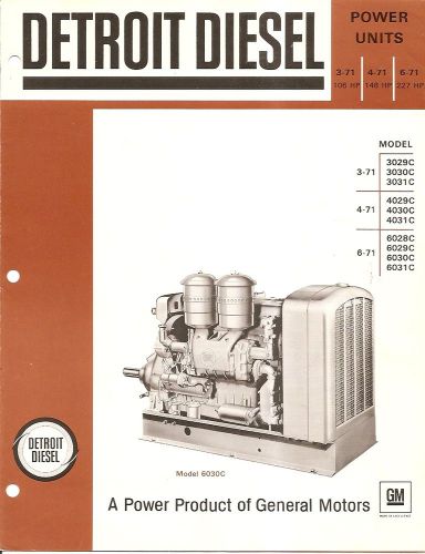 Equipment Brochure - Detroit Diesel - 3-71 4-71 6-71 - Power Unit - 1969 (E1508)