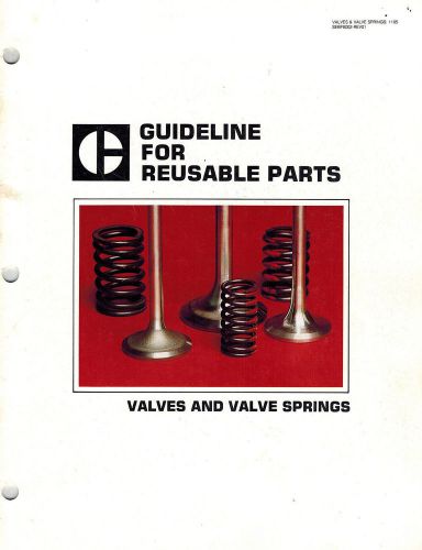 CATERPILLAR GUIDELINE FOR REUSABLE ENGINE  PARTS  27 PAGE BROCHURE