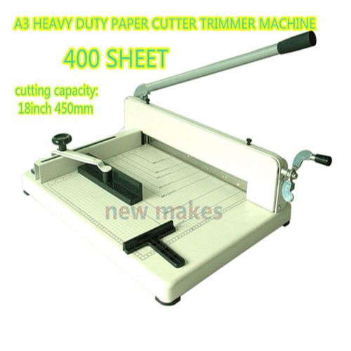 New 18inch a3 size heavy duty 400 steel stack paper cutter guillotine trimmer for sale
