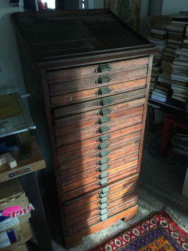 Antique Letterpress Cabinet with 20 drawers