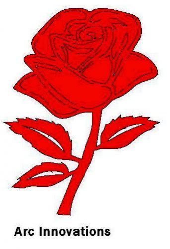 rose/flower CNC cutting .dxf format file for plasma, waterjet