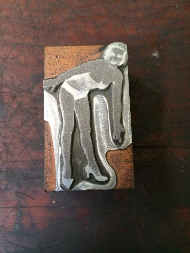 Letterpress Printer Blocks Wood Metal Type Risque Woman Pin Up Girl