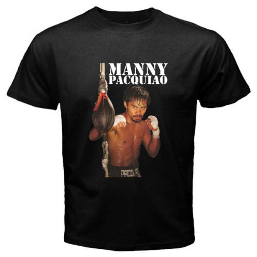 Manny Pacquiao Filipino Boxer Champion BLACK T-Shirt Size S, M, L, XL, XXL, XXXL