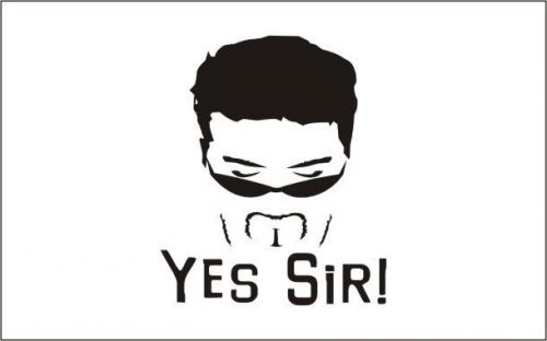 2X Yes Sir! Figure Funny Car Vinyl Sticker Removable Decal -159