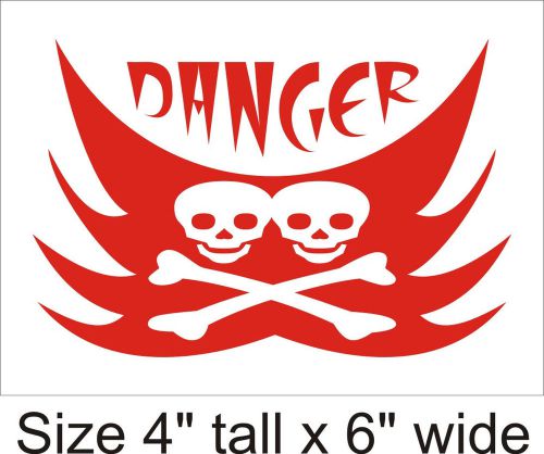 2X Two Danger Silhouette Funny Car Vinyl Sticker Decal Truck Bumper Laptop - 996