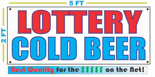 LOTTERY COLD BEER Full Color Banner Sign NEW XXXL Best Quality for the $$$