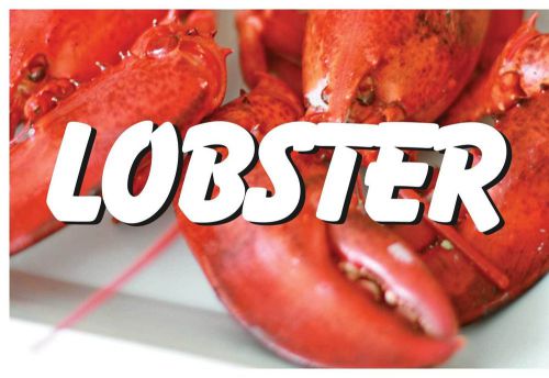Lobster Advertising Vinyl Banner /grommets 30x72&#034; made USA red rv6