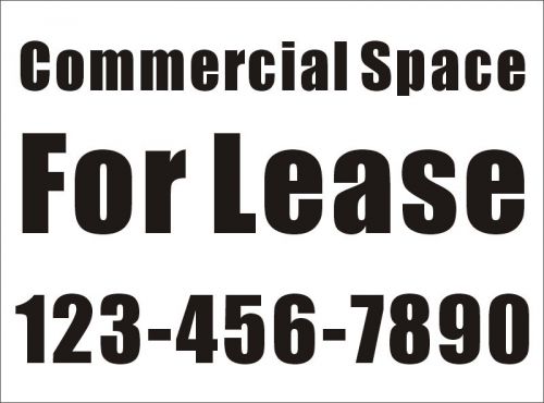 3ftX4ft Custom Commercial Space For Lease Banner Sign with Your Phone Number