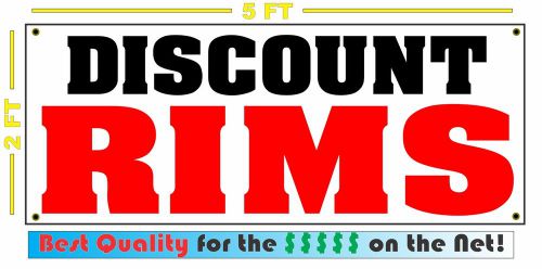 DISCOUNT RIMS Banner Sign NEW 4 Car Truck SUV Van Repair Tire Shop wheels