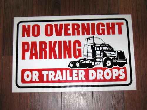 General Business Sign: No Overnight Parking