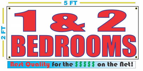 1 &amp; 2 BEDROOMS Banner Sign NEW Larger Size Best Price for The $$$