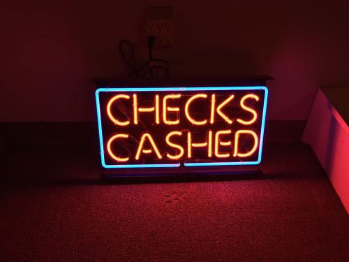 Neon Sign, Checks Cashed.