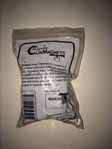 CLIK-CLIK MAGNETS FOR CEILING DISPLAY: Selling  BAG OF 5 LB. MAGNETS Qty 18