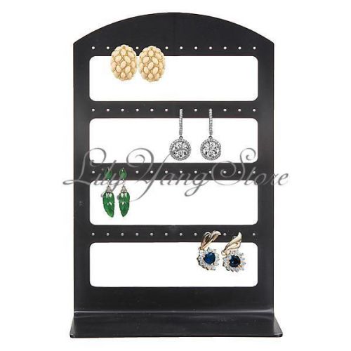 Black Plastic Display Rack Stand Holder Organizer 24 Pairs Earring Jewelry Show