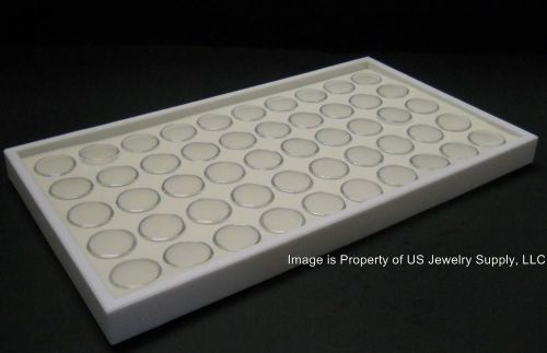 1 White 50 Jar Tray Use for Gems Beads Coins Gold Nuggets Body Jewlery Display