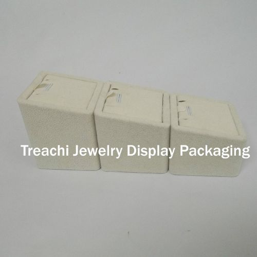 Vintage Treachi Jewelry Display Beige Velvet Tower Kit of 3 for Necklace Pendant