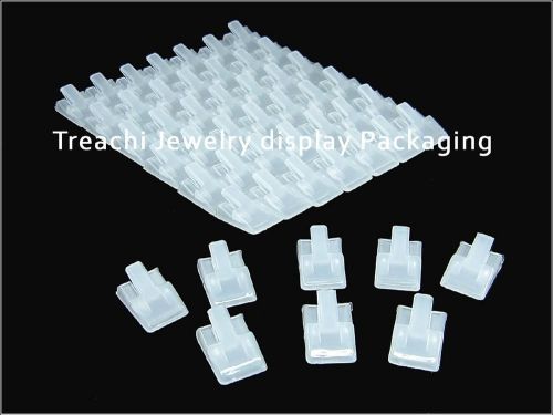Wholesale Lot of 50 Portable Plastic Jewelry Display Frosted Ring Stands Holder
