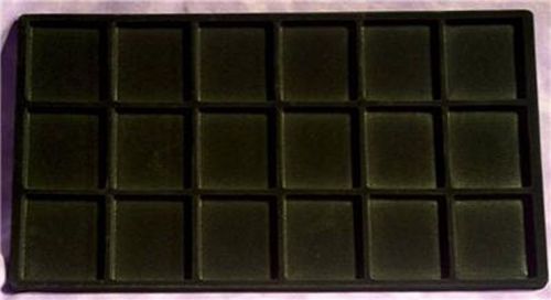 LOT OF 6  18 COMPARTMENT TRAY INSERTS FLOCKED