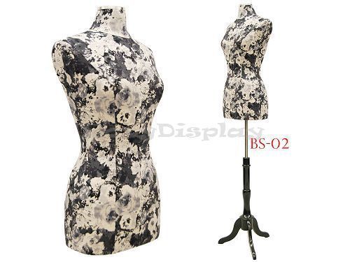 Female Size 6/8 flower texture cover Body Form Mannequin #JF-F6/8W-F02+BS-02BKX