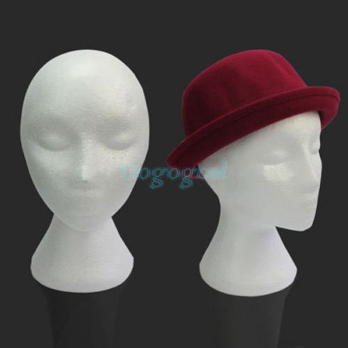 Styrofoam Foam Female Mannequins Display Head Stand Model Dummy Wig Glasses Hat