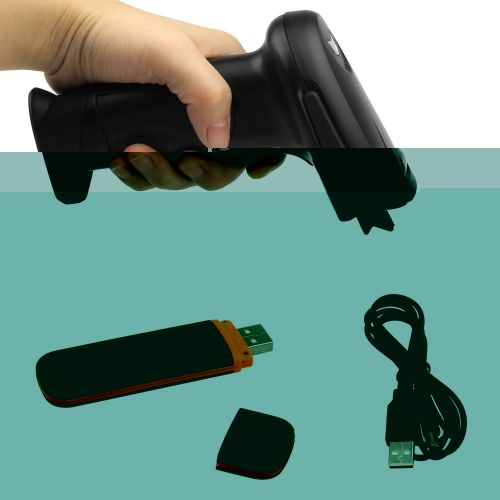 2.4GHz USB Wireless Handheld Laser Scan Barcode Bar Code Scanner Reader POS Gun