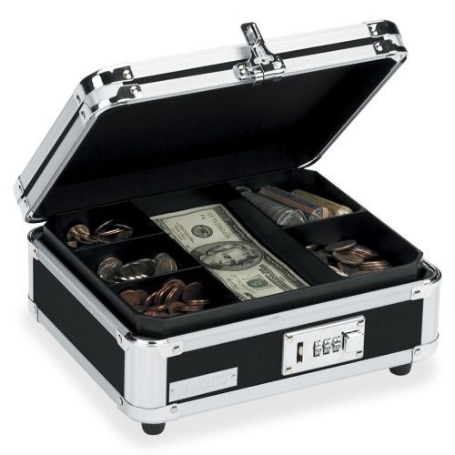 Ideastream vz01002 vaultz cash box - plastic - black, chrome for sale