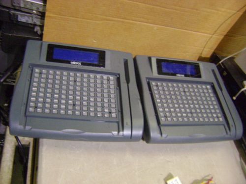 LOT 2X MICROS WORKSTATION 4 LCD POS SYSTEM TERMINAL KWS4 400700 FOR PARTS REPAIR