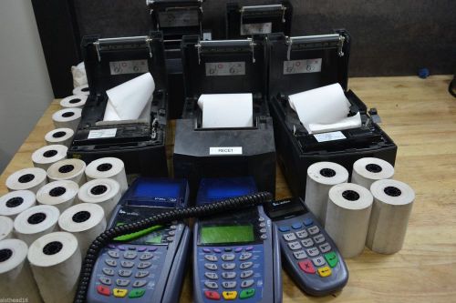 Verifone VX510 Omni, TSP600 Printer Huge Lot Untested AS IS