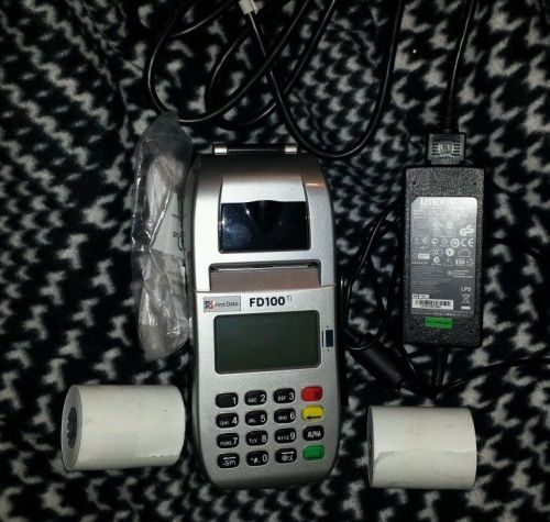 First data fd 100 ti cedit card terminal great condition 3 rolls of paper for sale