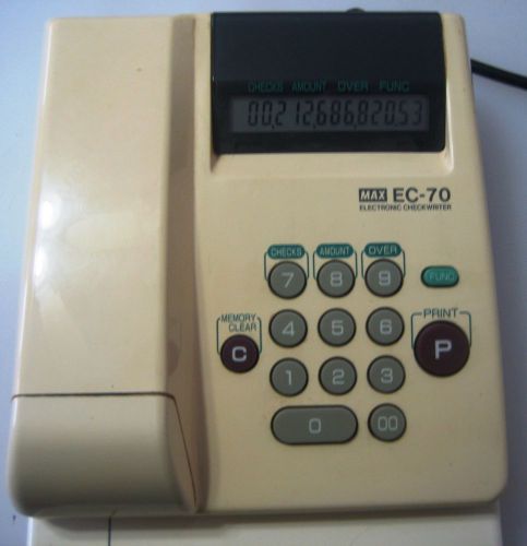 Max Co. EC-70 Electronic Check Writer-14 Digits