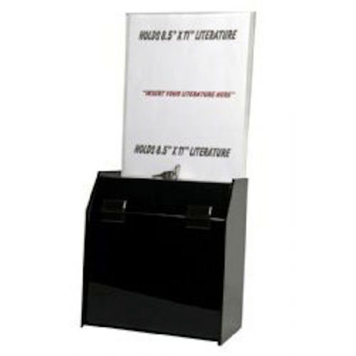 5x9x6 black acrylic locking ballot box sign holder  lot of 4  ds-sbbl-596h-blk-4 for sale