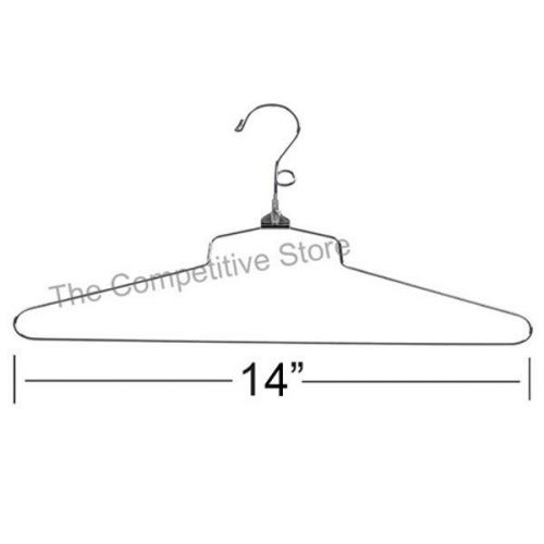 14&#034; Steel Blouse &amp; Dress Hanger With Loop Hook - Box Of 50 Pieces