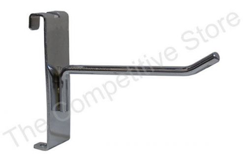 4&#034; Gridwall Hooks - Box Of 50 Chrome Hooks With 1/4&#034; Dia. Wire For Grid Panels