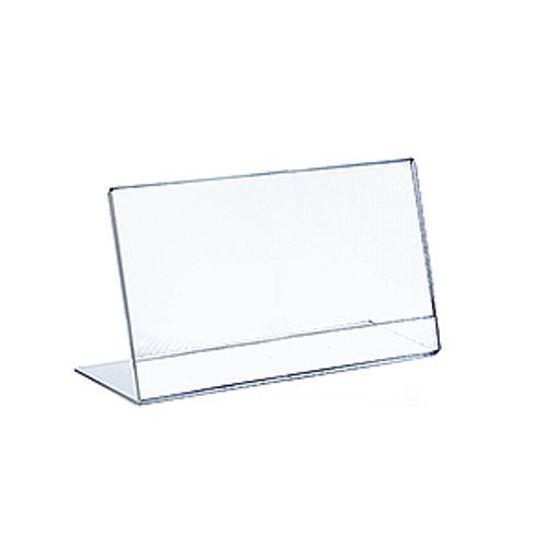 10-Piece Horizontal Slanted, L-Shape 12&#034; Width by 9&#034; Height Acrylic Sign Holder