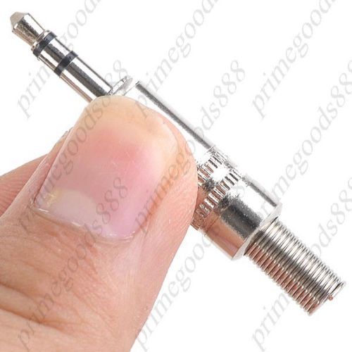 Replacement diy metallic 3.5mm male jack stereo audio cable connector terminal for sale