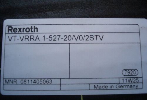 new rexroth 0811405063 VT-VRRA 1-527-20/V0/2STV