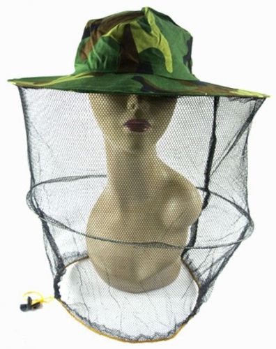 Camo Beekeeping Hat Head Face Protection Veil Mask Hat Bee Bug Insect Prevention