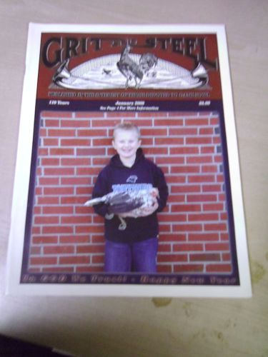 GRIT AND STEEL Gamecock Gamefowl Magazine - Out Of Print - RARE! Jan. 2009