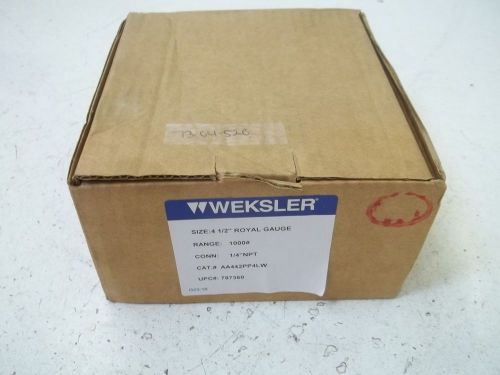 Weksler aa442pp4lw 4-1/2&#034; royal gauge range:1000# *new in a box* for sale