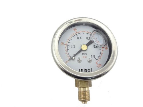 Pressure gauge 140 psi 10 bar brass bar, radial connection, bsp 1/8” for sale