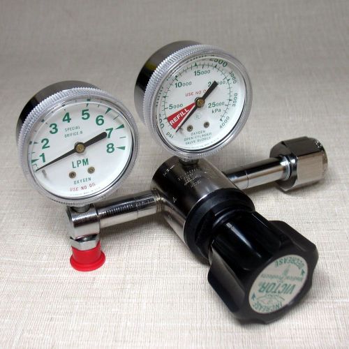 Victor medical product compressed gas regulator gauge oxigen vmg-8ln new for sale