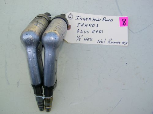 2-pcs -ingersoll rand -1/4&#034; drive pistol grip pneumatic nutrunner. used for sale
