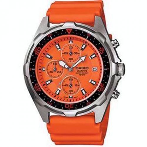100m wr chrono watch orange everyday watches amw380-4av for sale