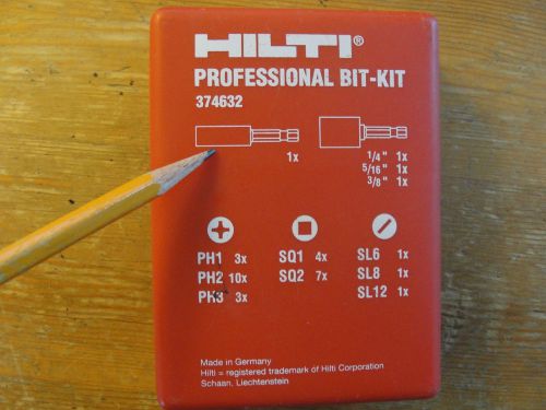 Hilti 33 Piece Professional Bit-Kit 374632, Bits Made in Germany,  ITALY