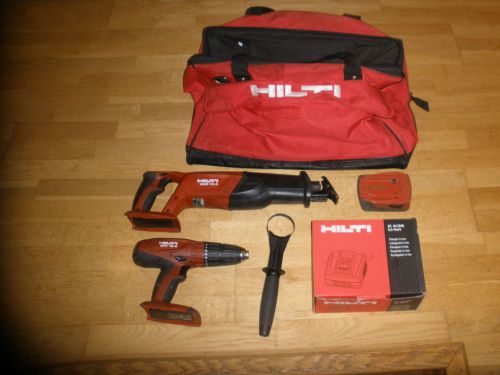 Hilti sfh 18a cordless hammer drill &amp; hilti wsr 18-a reciprocatiing saw for sale