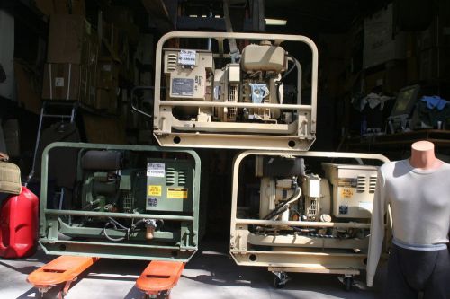 Military generator 3 kw 4 cyl gas engine 135 hrs on rebuild read all carefully for sale